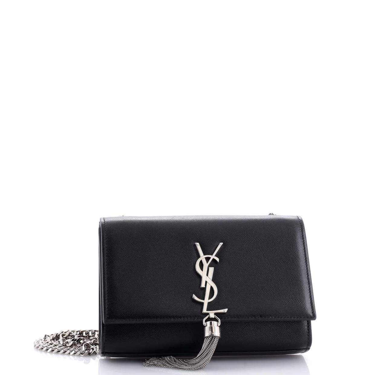 Classic Monogram Tassel Crossbody Bag Grainy Leather Small - Deep Luxury