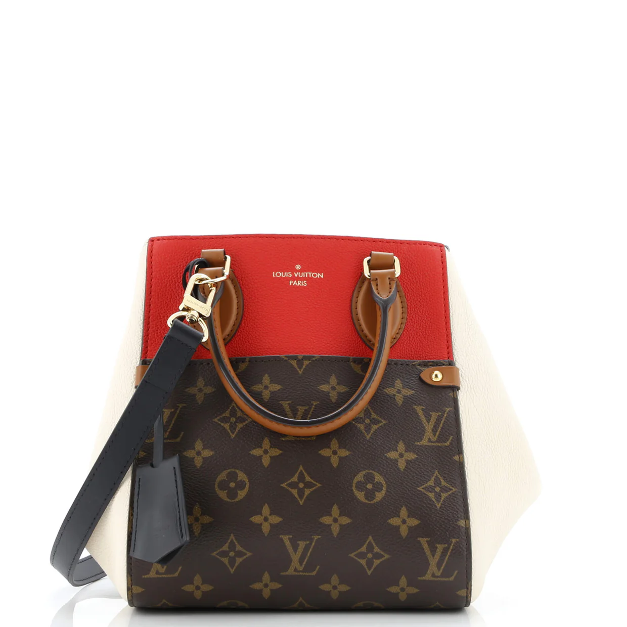 Fold Tote Monogram Canvas and Leather PM - Deep Luxury