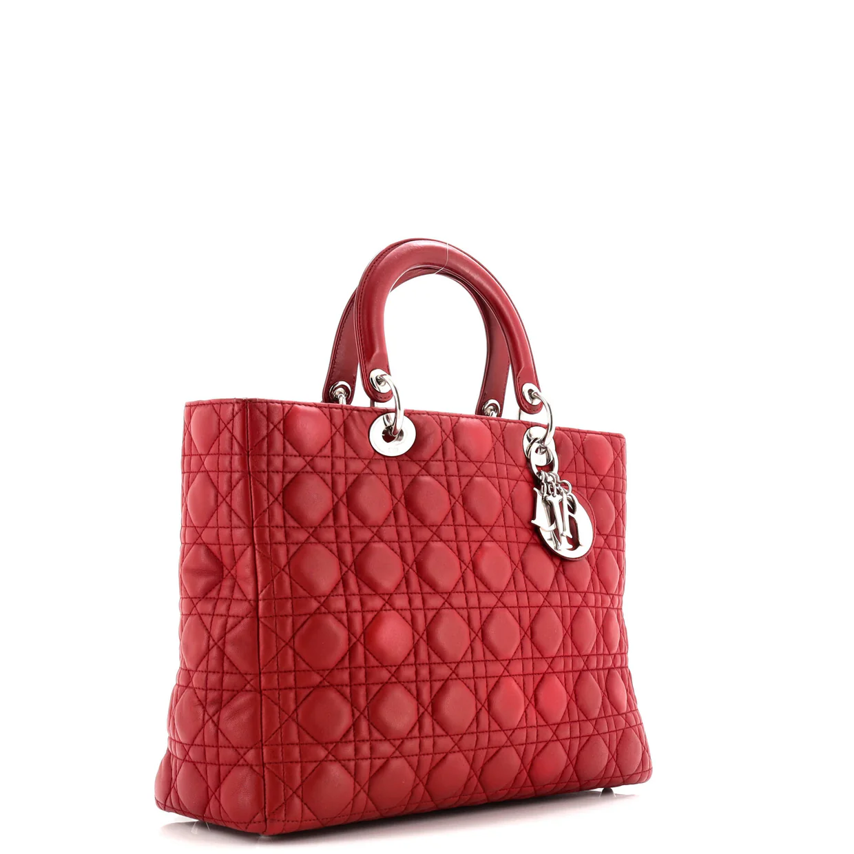Lady Dior Bag Cannage Quilt Lambskin Large - Deep Luxury