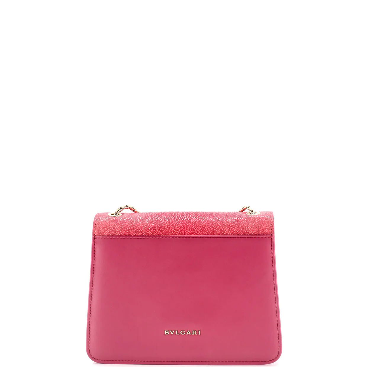 Serpenti Forever Square Shoulder Bag Leather and Stingray Small - Deep Luxury