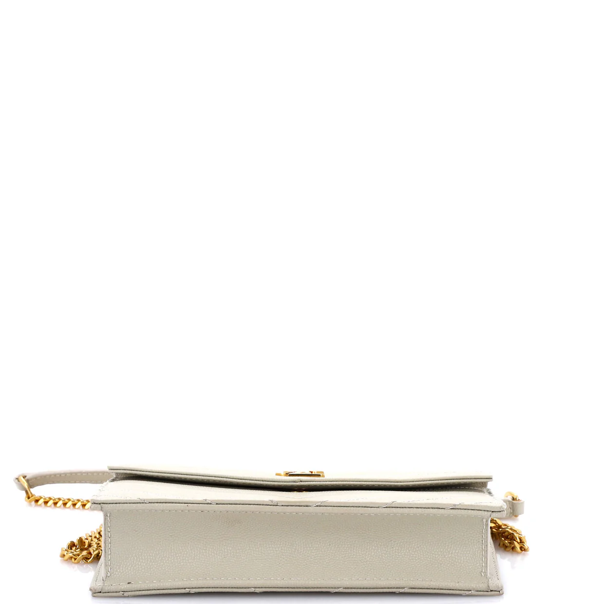 Classic Monogram Wallet on Chain Matelasse Chevron Leather Small - Deep Luxury