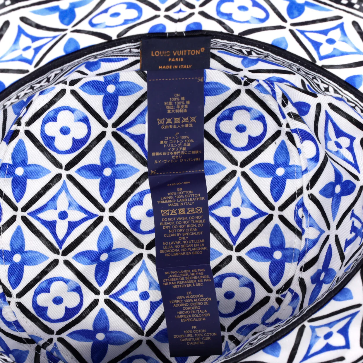 Monogram Flower Tile Reversible Hat Printed Cotton - Deep Luxury