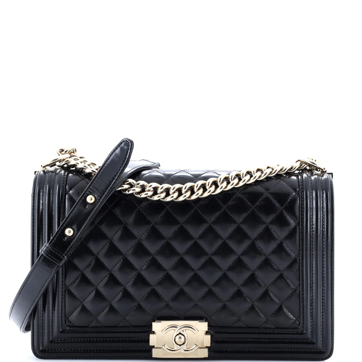 Boy Flap Bag Quilted Iridescent Glazed Calfskin New Medium - Deep Luxury