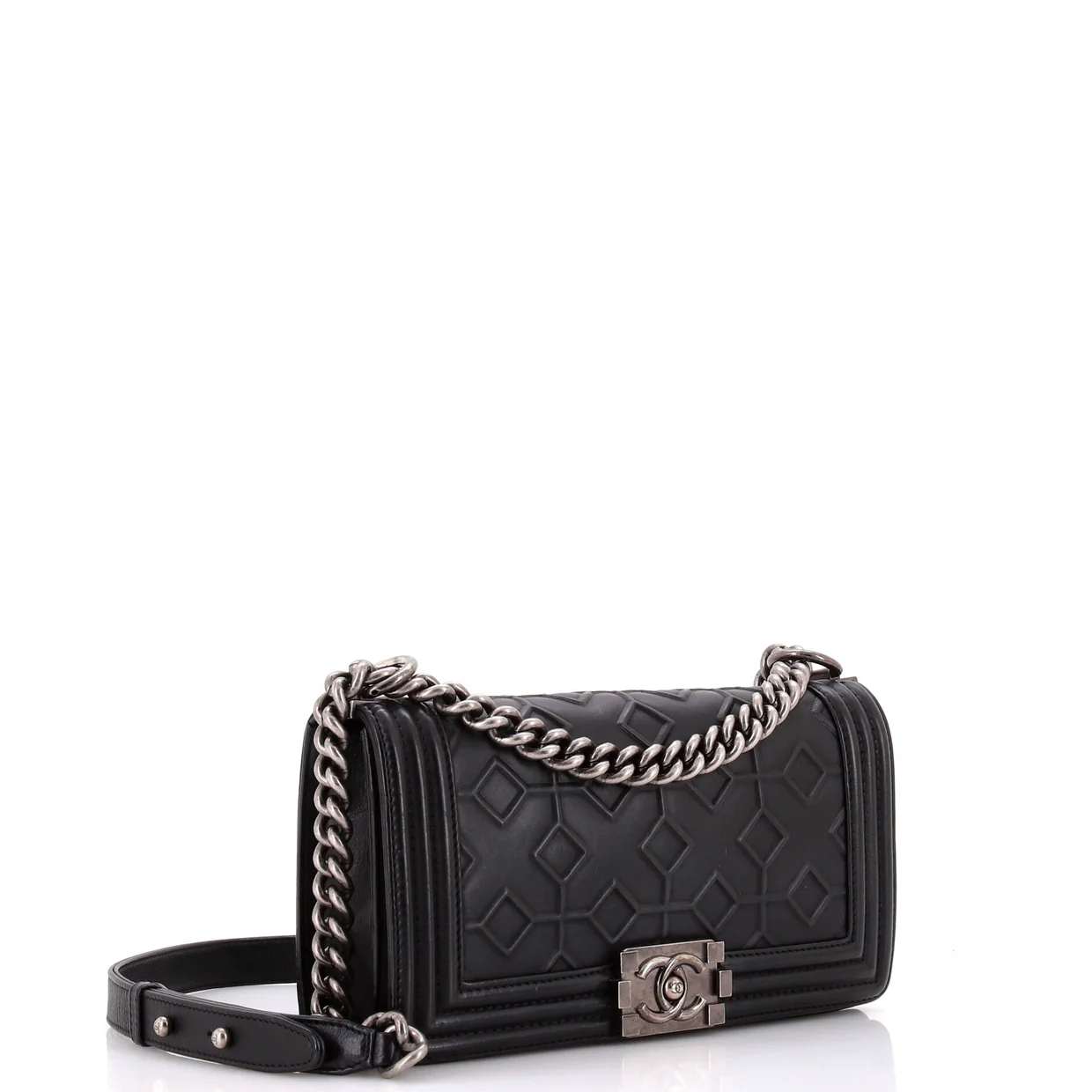 Arabesque Boy Flap Bag Embossed Calfskin Old Medium - Deep Luxury