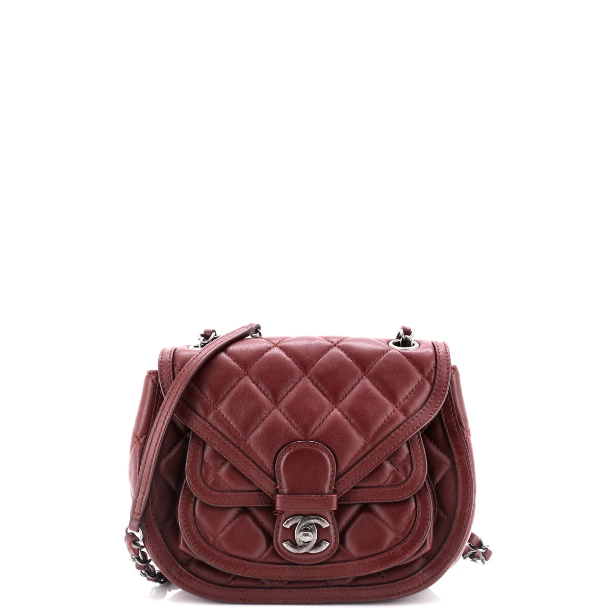 Saddle Bag Quilted Calfskin Small - Deep Luxury