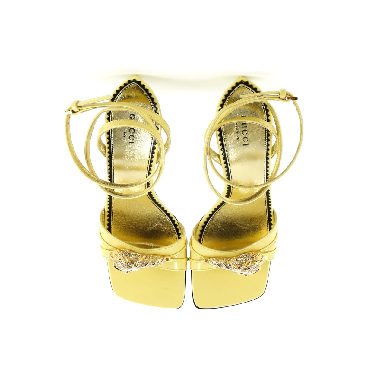 Women's Snake Head Wedge Sandals Leather - Deep Luxury