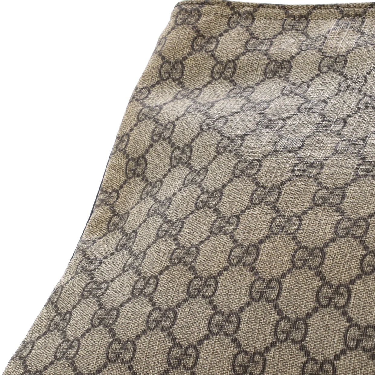 Front Zip Flat Messenger Bag GG Coated Canvas Medium - Deep Luxury