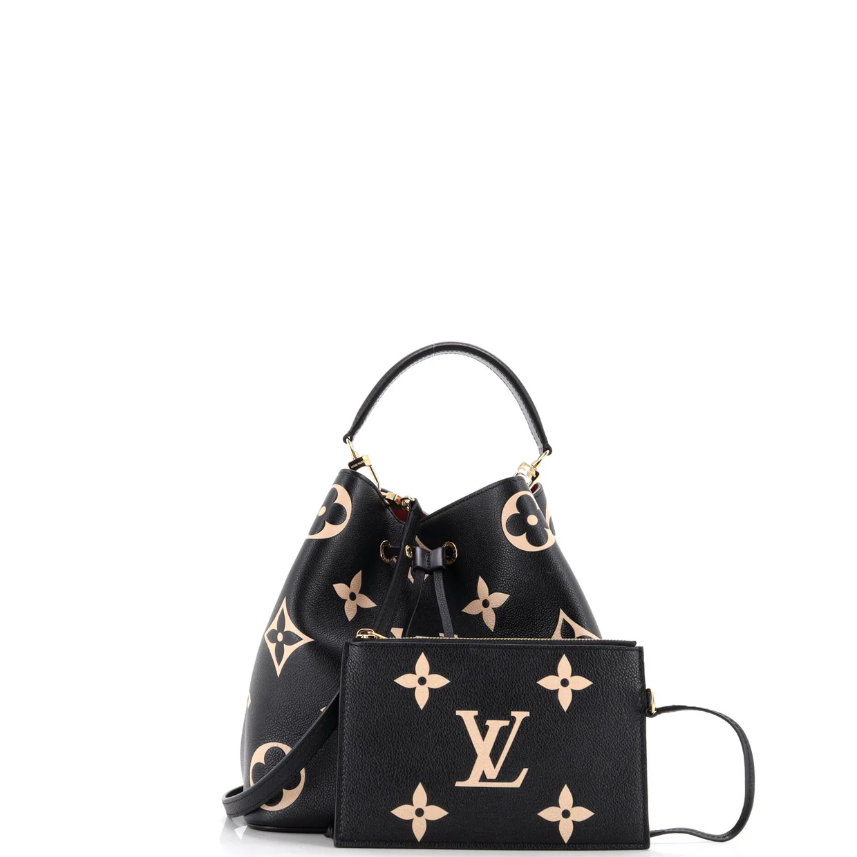 NeoNoe Handbag Bicolor Monogram Empreinte Giant MM - Deep Luxury