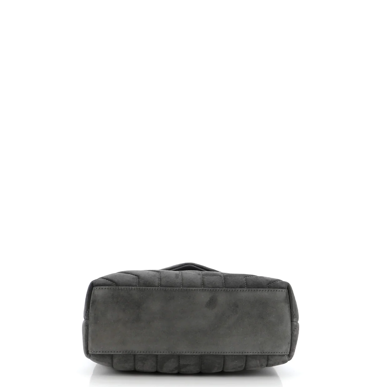 Loulou Shoulder Bag Matelasse Chevron Suede Small - Deep Luxury