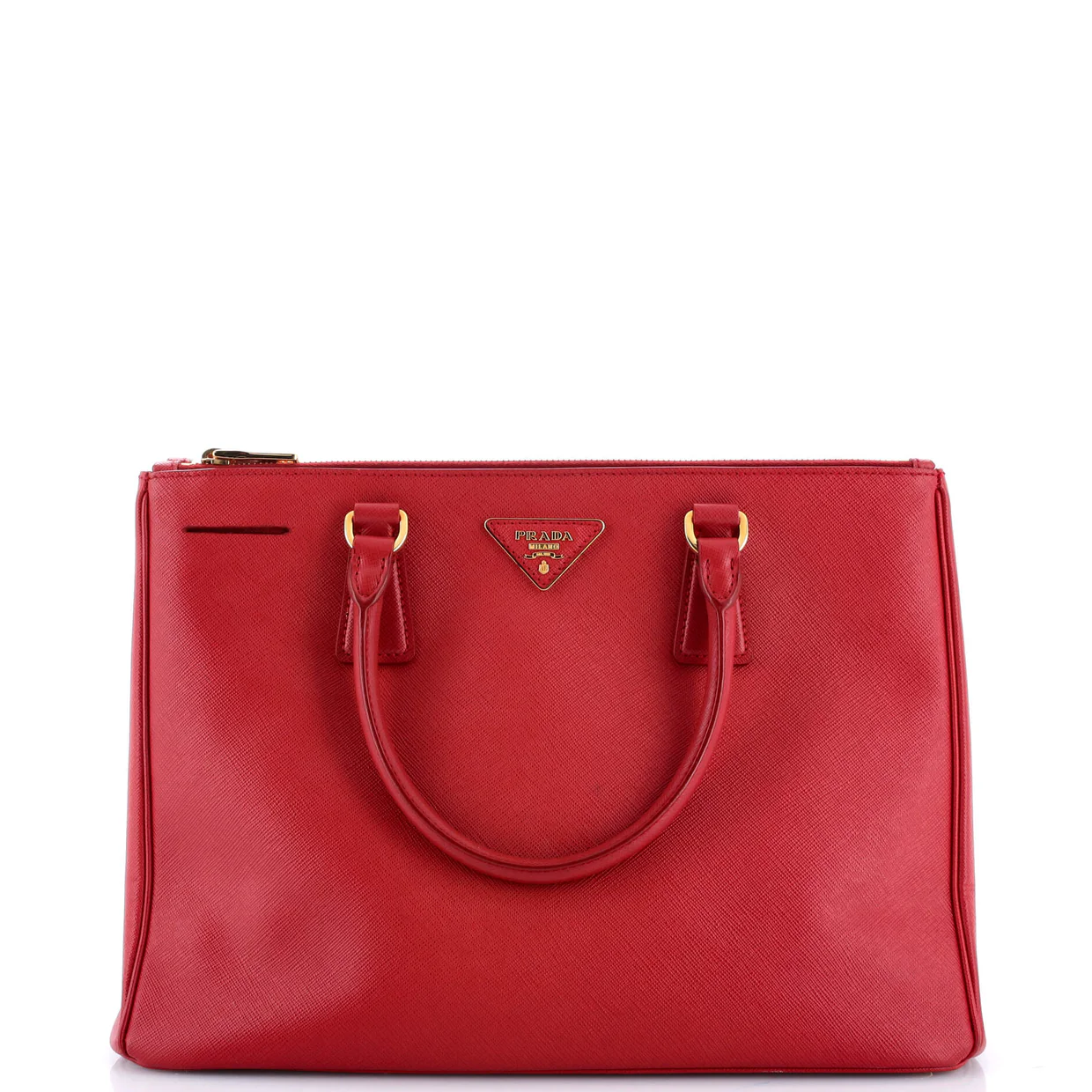 Double Zip Lux Tote Saffiano Leather Medium - Deep Luxury