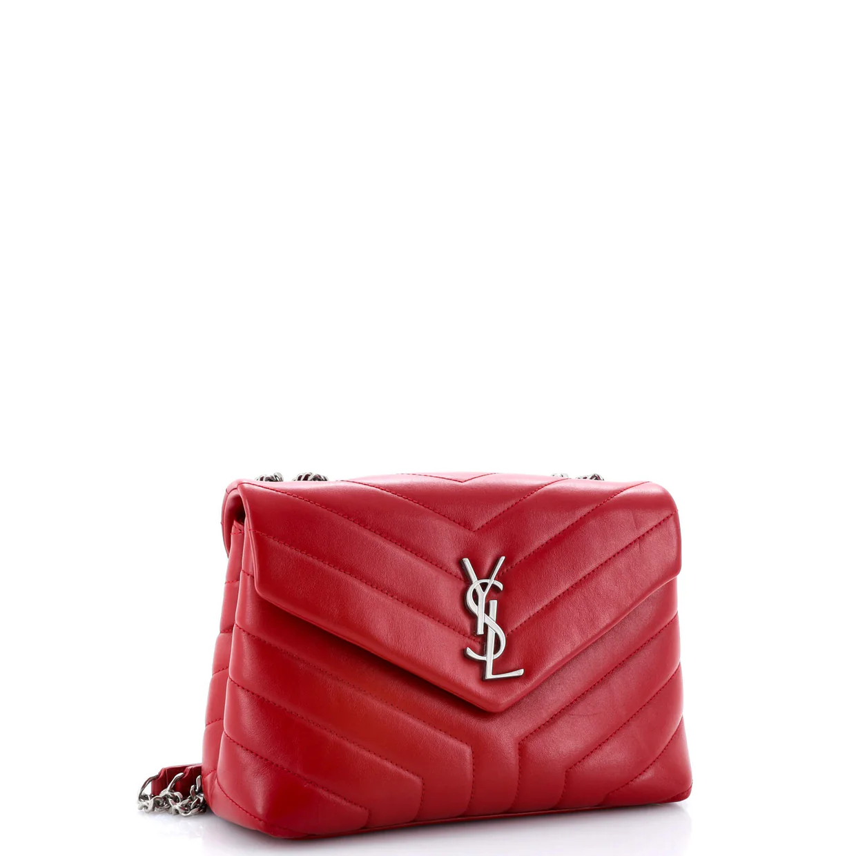 Loulou Shoulder Bag Matelasse Chevron Leather Small - Deep Luxury