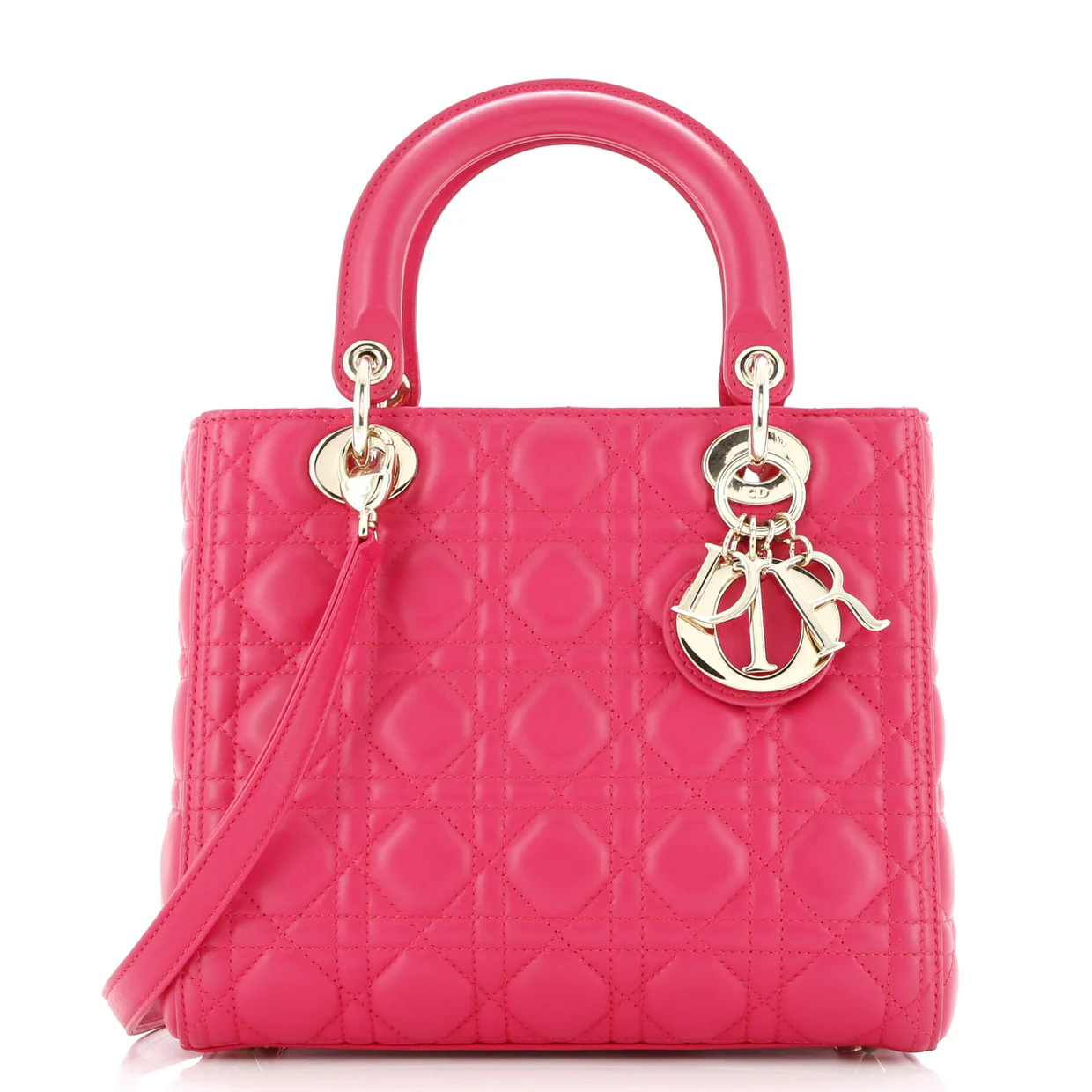 Lady Dior Bag Cannage Quilt Lambskin Medium - Deep Luxury