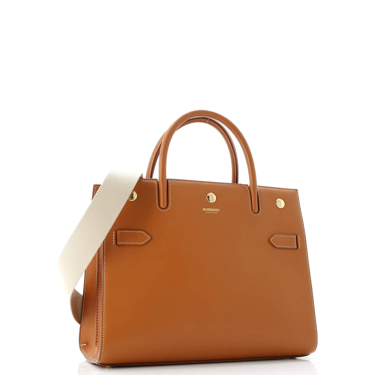 Title Two Handle Tote Leather Small - Deep Luxury