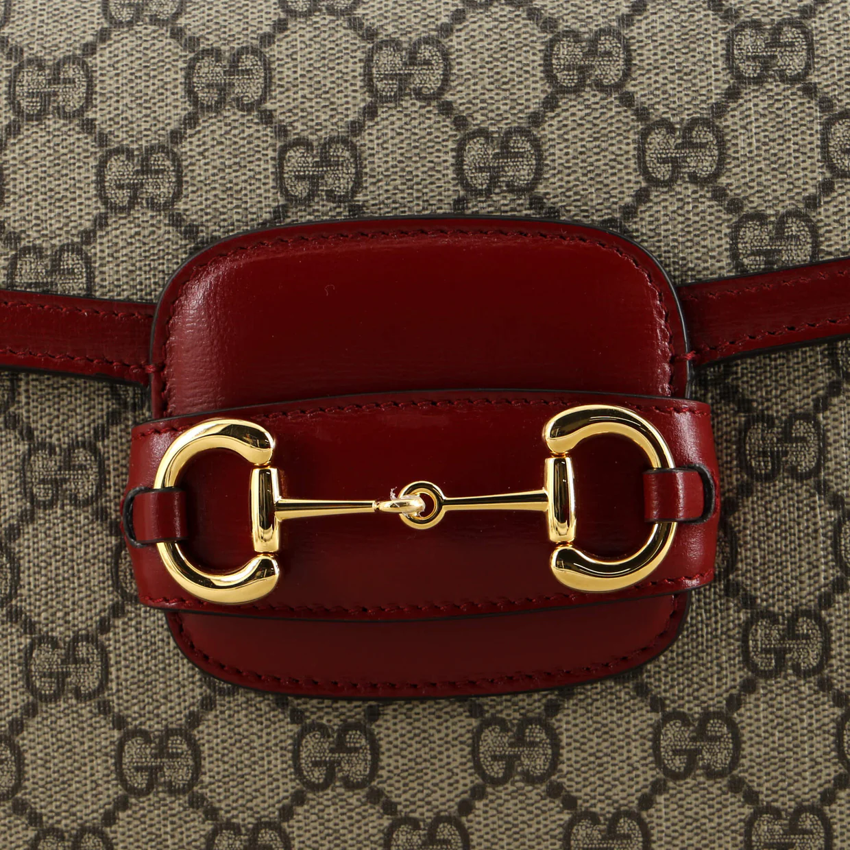 Horsebit 1955 Shoulder Bag GG Coated Canvas with Leather Small - Deep Luxury