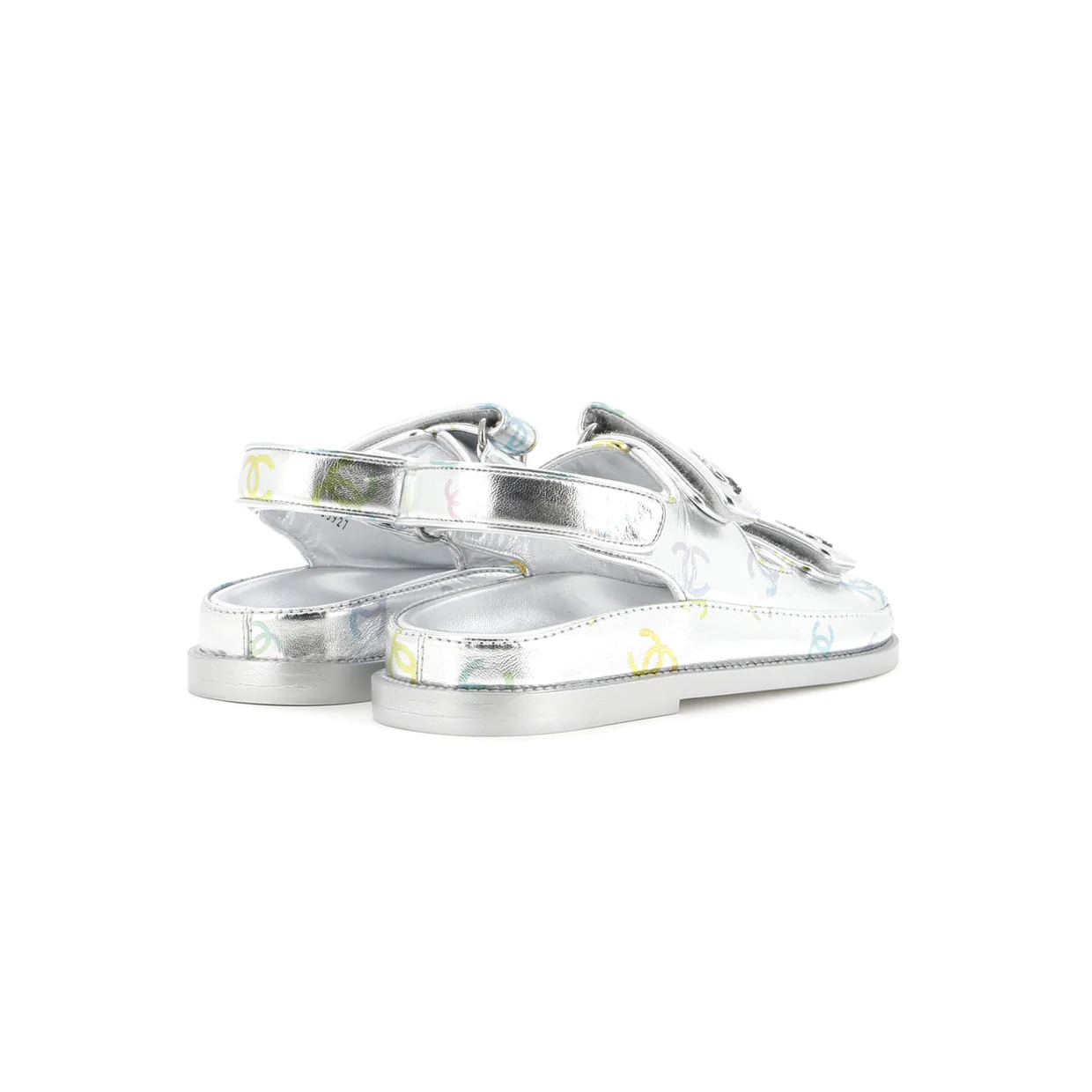 Women's Velcro Dad Sandals Printed Laminated Leather - Deep Luxury