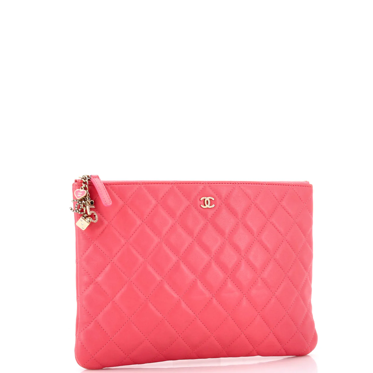 CC Casino O Case Clutch Quilted Lambskin Medium - Deep Luxury