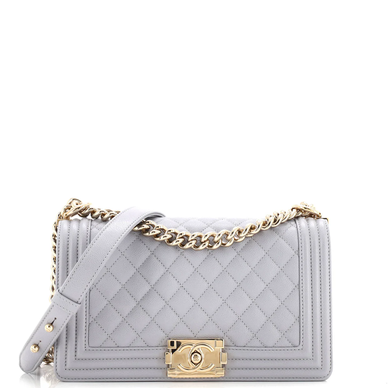 Boy Flap Bag Quilted Caviar New Medium - Deep Luxury