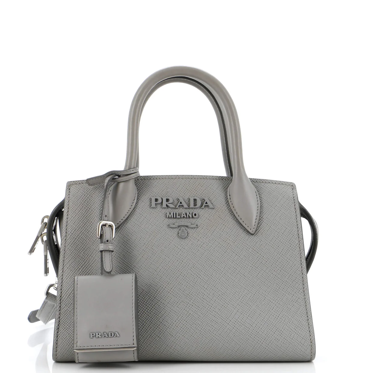 Monochrome Tote Saffiano with City Calf Small - Deep Luxury