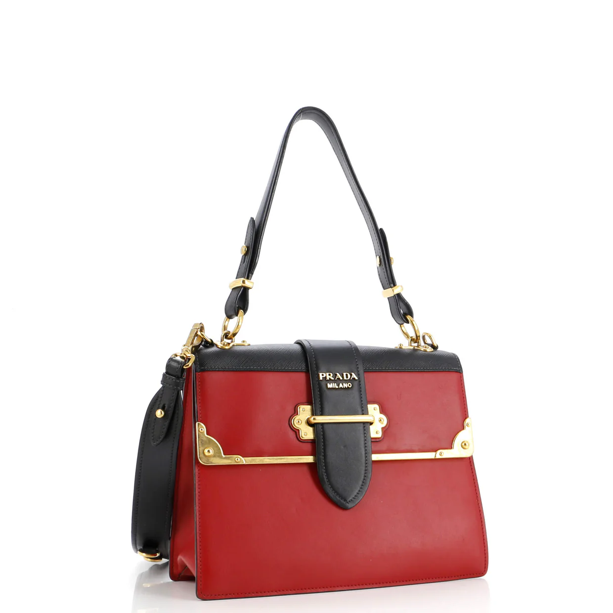 Cahier Convertible Shoulder Bag City Calf and Saffiano Medium - Deep Luxury