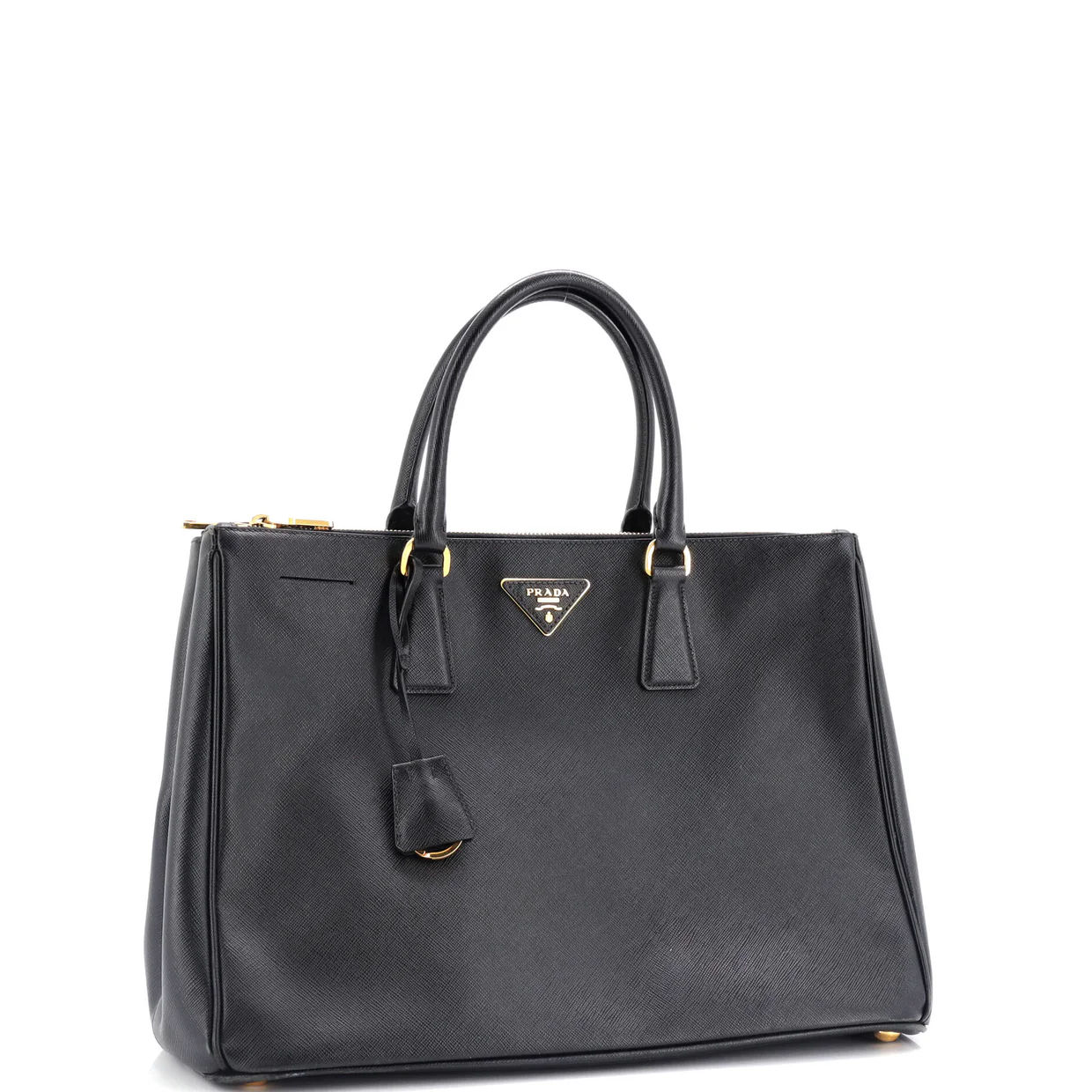 Double Zip Lux Tote Saffiano Leather Large - Deep Luxury