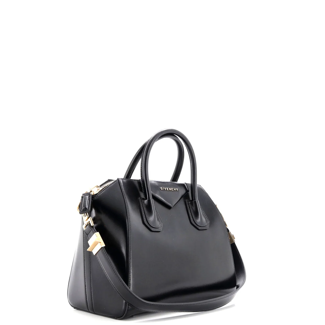 Antigona Bag Glazed Leather Small - Deep Luxury