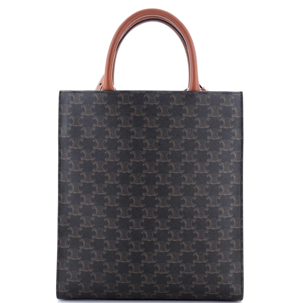 Vertical Cabas Tote Triomphe Coated Canvas Small - Deep Luxury