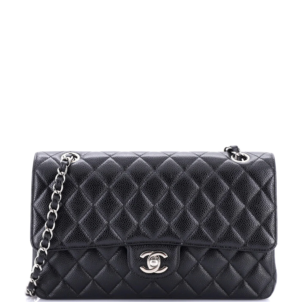 Classic Double Flap Bag Quilted Caviar Medium - Deep Luxury
