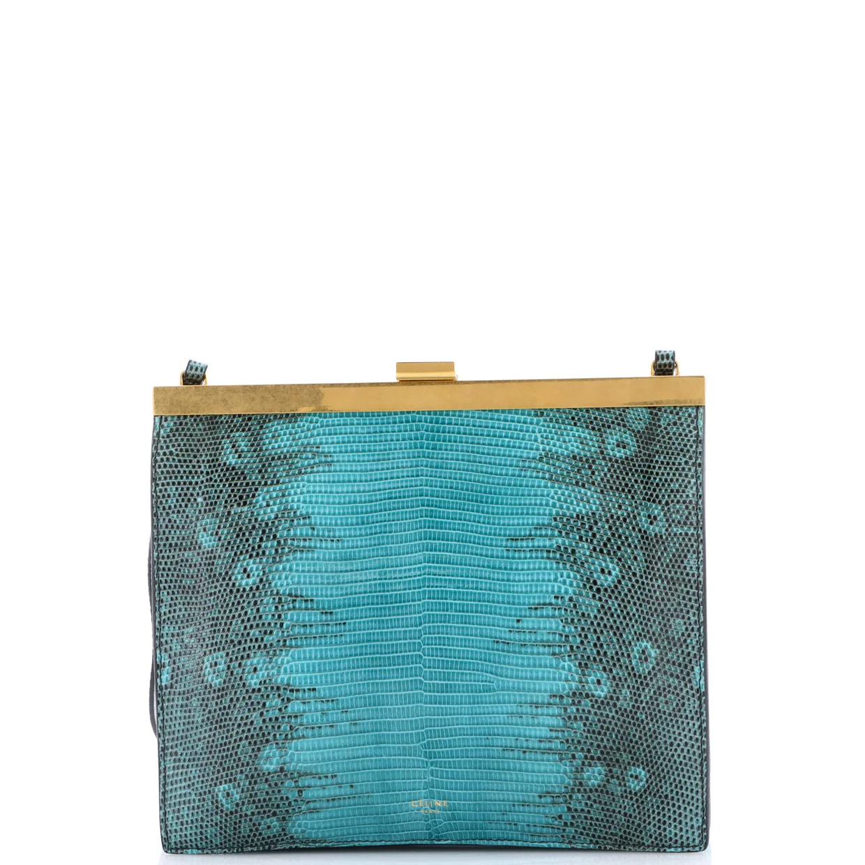 Clasp Crossbody Bag Lizard Mini - Deep Luxury