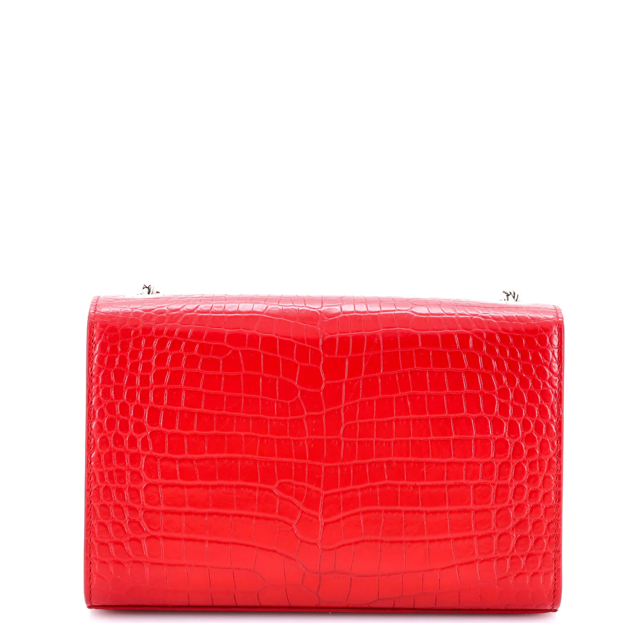 Classic Monogram Tassel Crossbody Bag Crocodile Embossed Leather Small - Deep Luxury