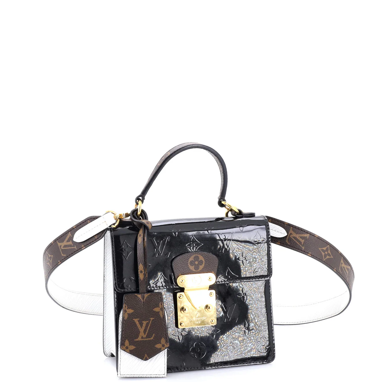 Spring Street NM Handbag Monogram Vernis with Monogram Canvas and Epi Leather - Deep Luxury