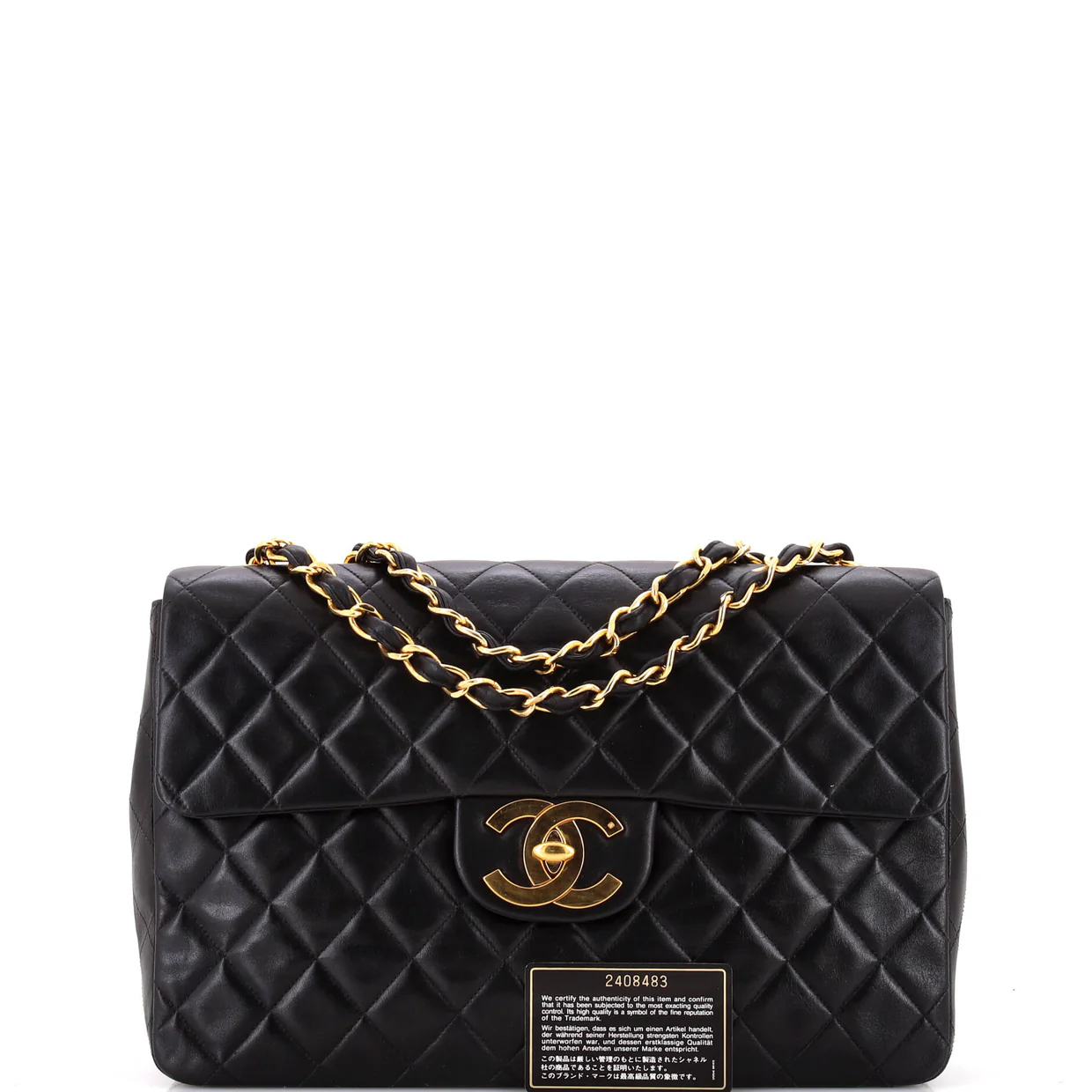 Vintage Classic Single Flap Bag Quilted Lambskin Maxi - Deep Luxury