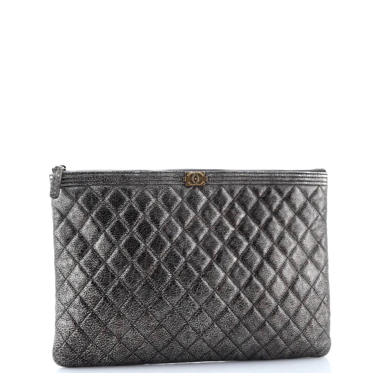 Boy O Case Clutch Quilted Calfskin Large - Deep Luxury