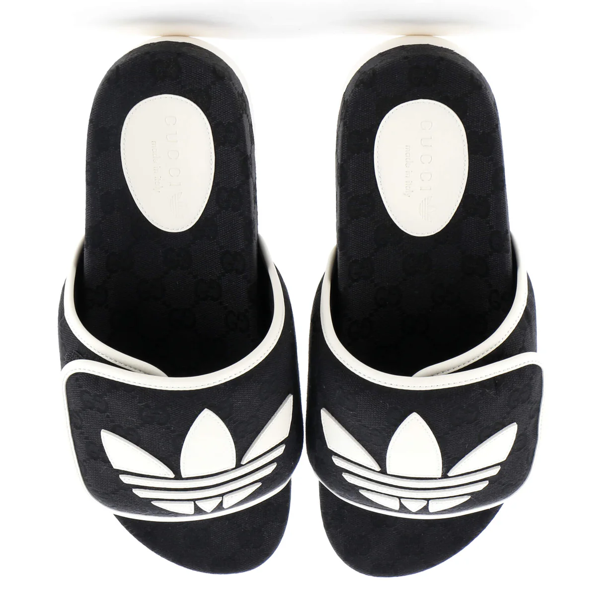 x Adidas Men's Platform Slide Sandals GG Canvas - Deep Luxury