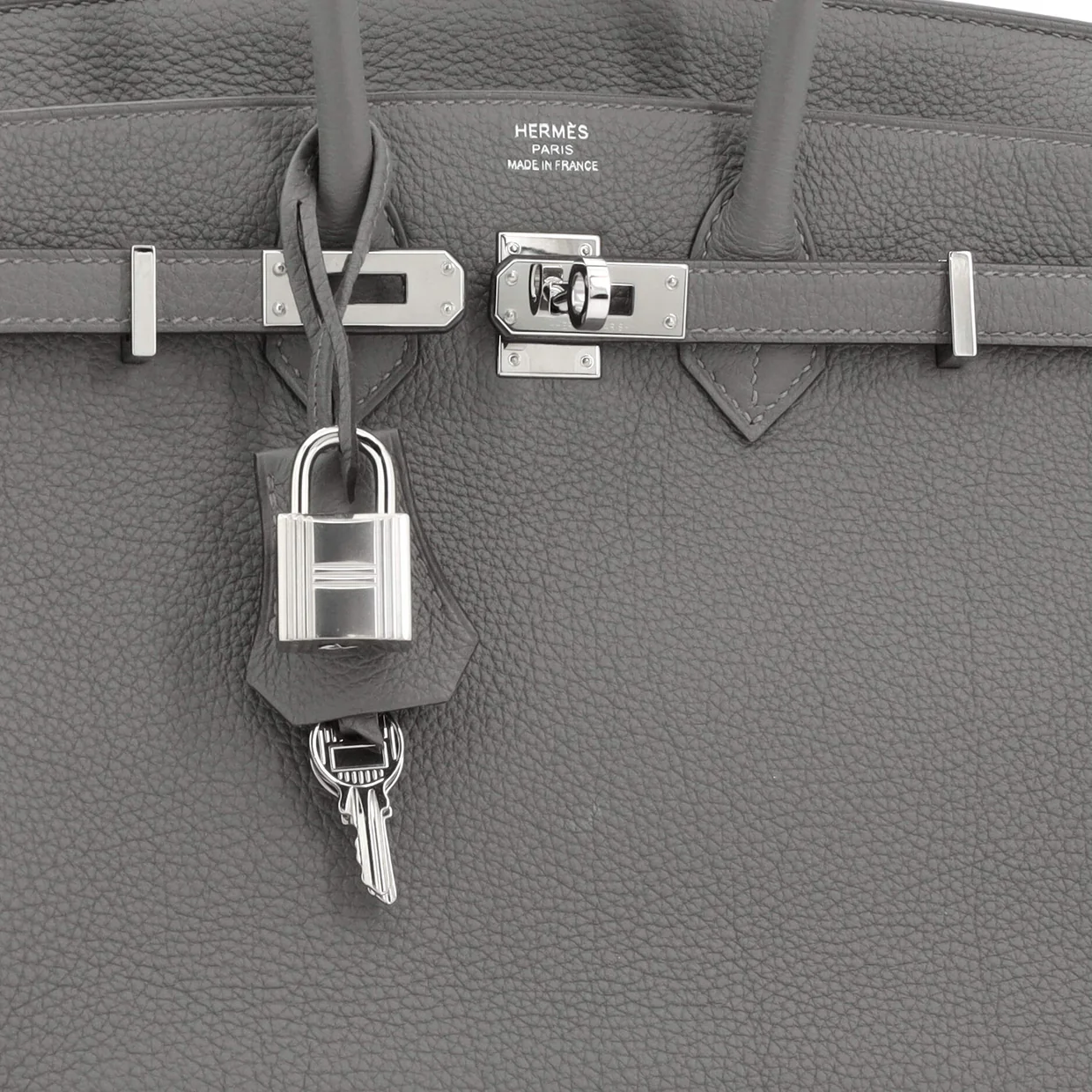 Birkin Handbag Grey Togo with Palladium Hardware 25 - Deep Luxury