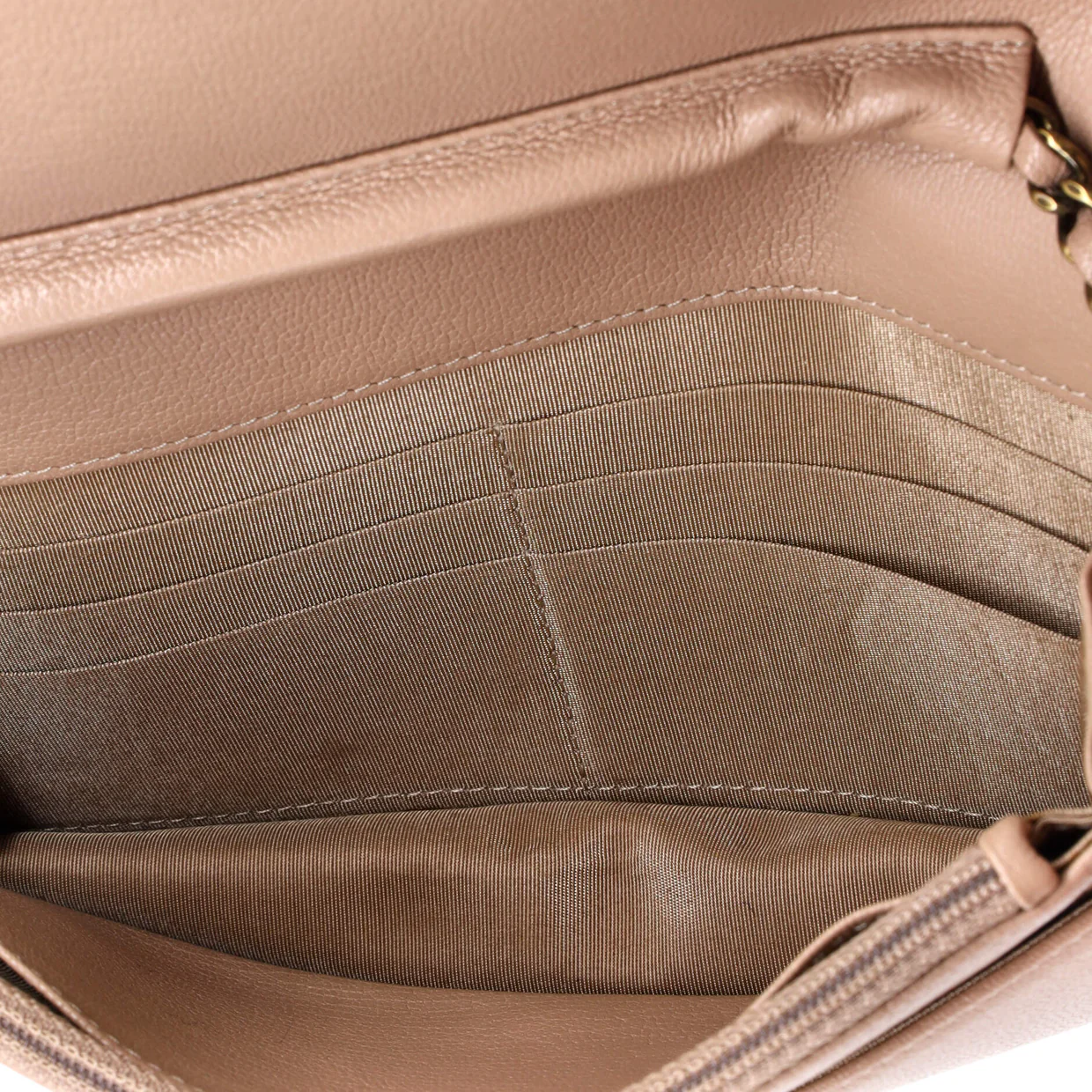 Wallet on Chain Diagonal Quilted Goatskin - Deep Luxury