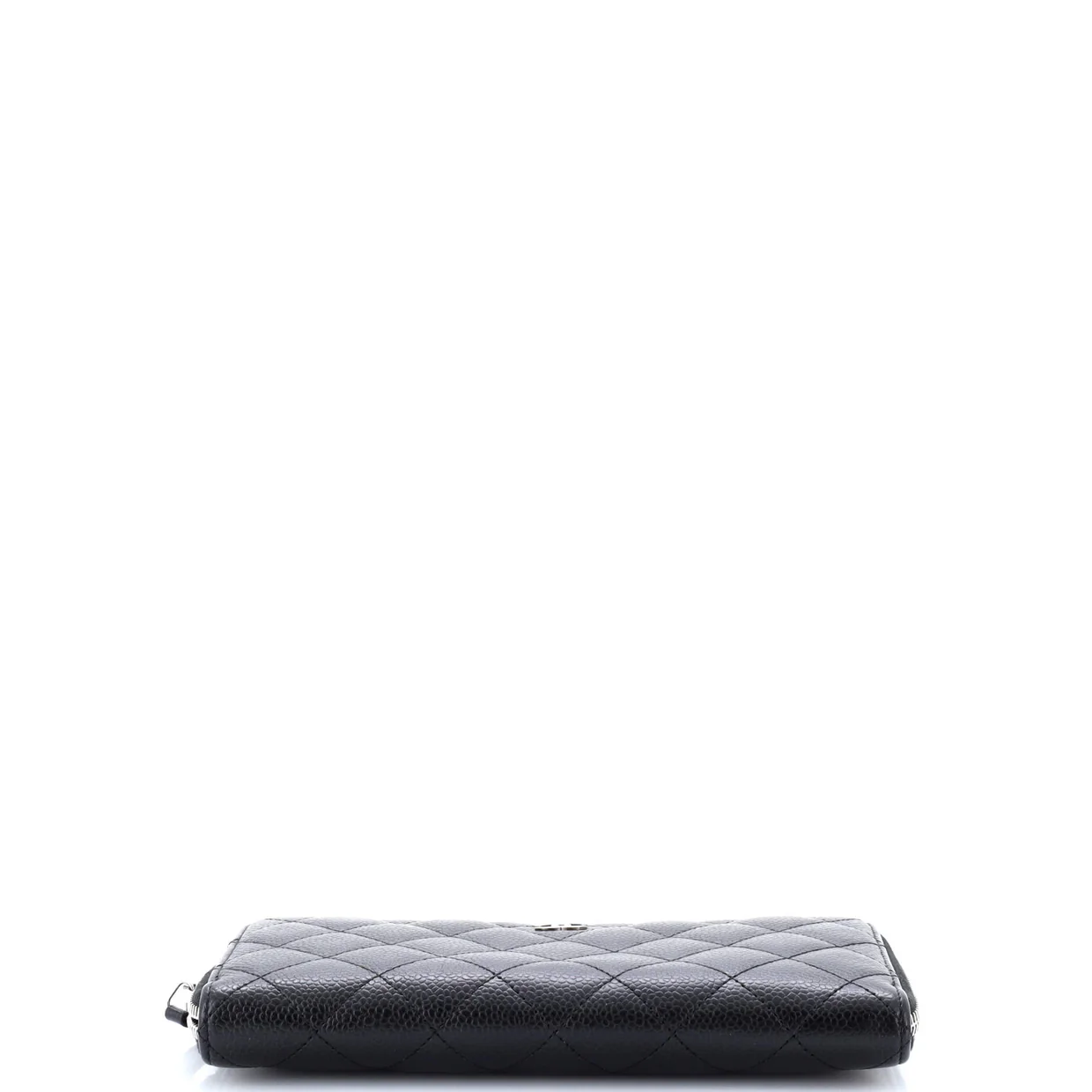 Zip Around Wallet Quilted Caviar Long - Deep Luxury