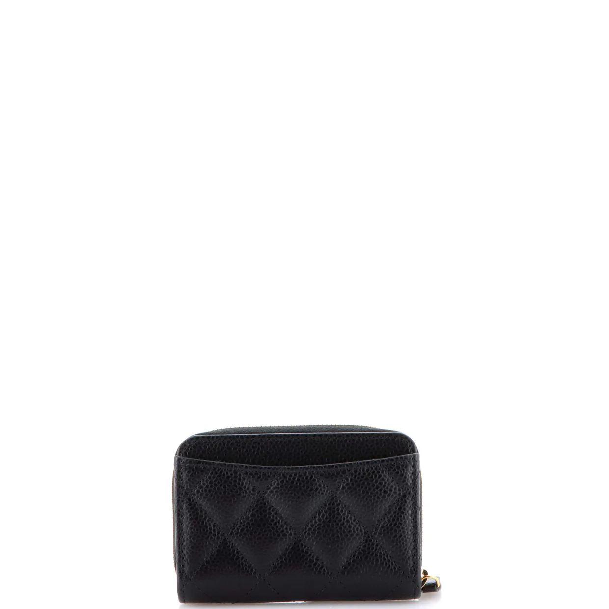 CC Zip Coin Purse Quilted Caviar Small - Deep Luxury
