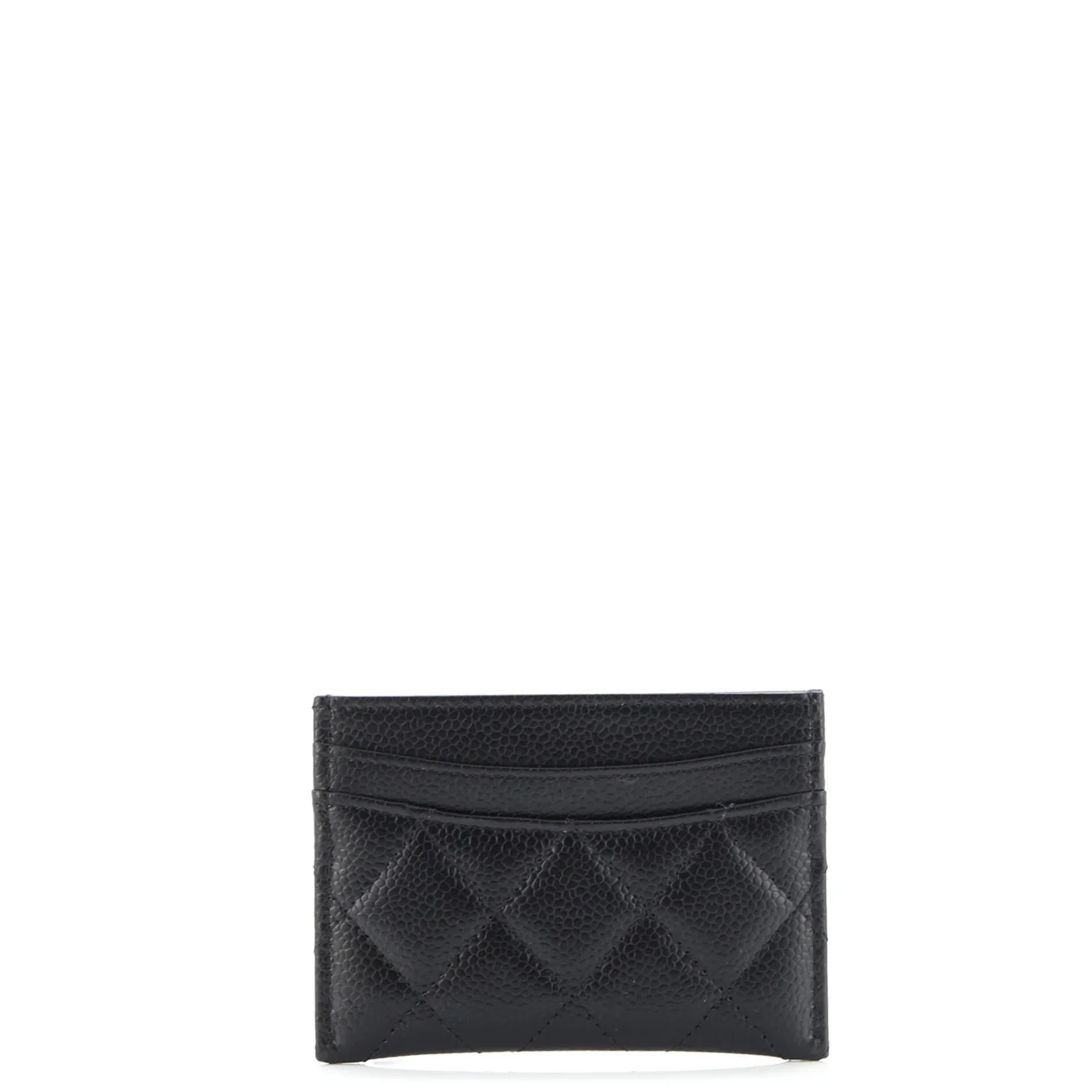 Classic Card Holder Quilted Caviar - Deep Luxury