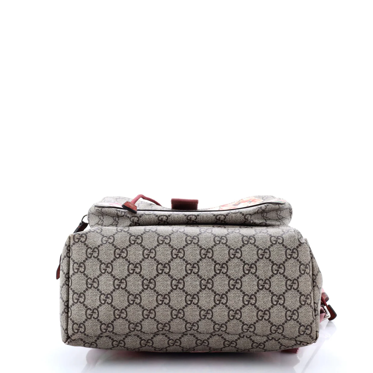 Buckle Backpack Blooms Print GG Coated Canvas Medium - Deep Luxury