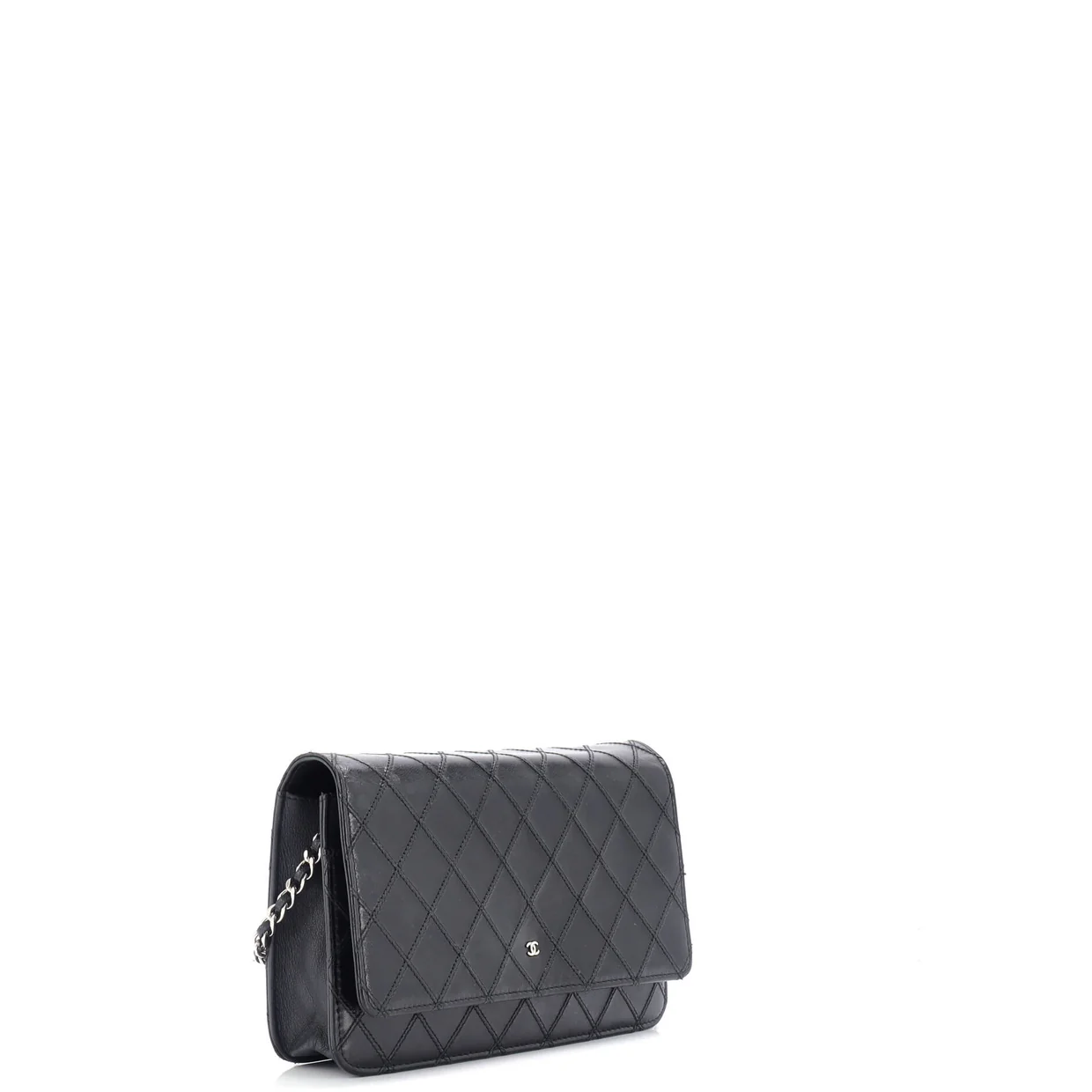 Diamond Stitch Wallet on Chain Quilted Lambskin - Deep Luxury
