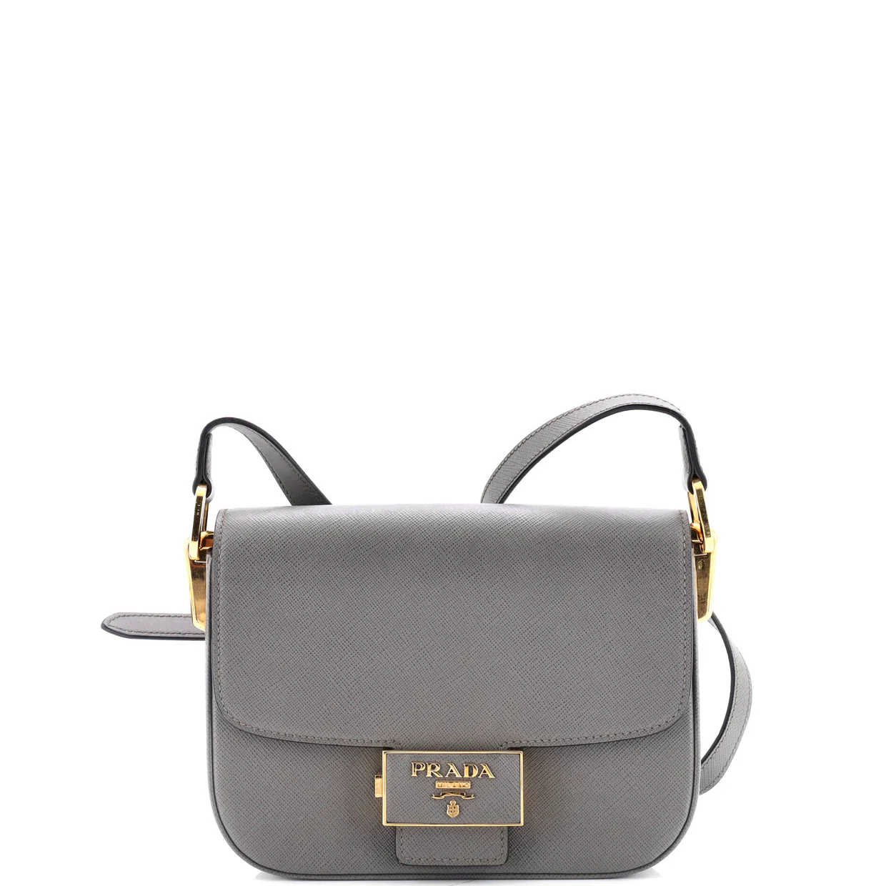 Embleme Flap Bag Saffiano Leather Small - Deep Luxury