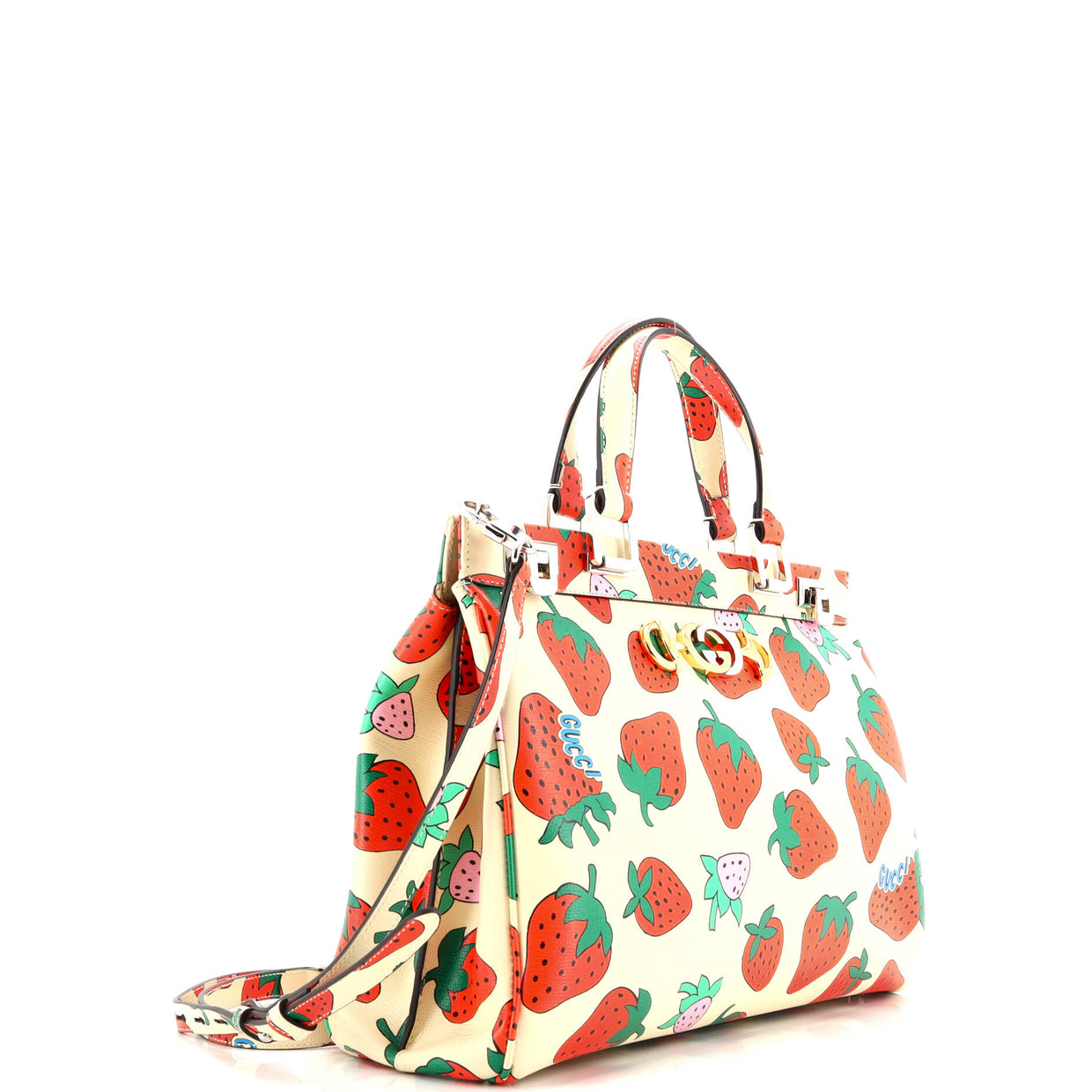 Zumi Top Handle Bag Printed Leather Medium - Deep Luxury