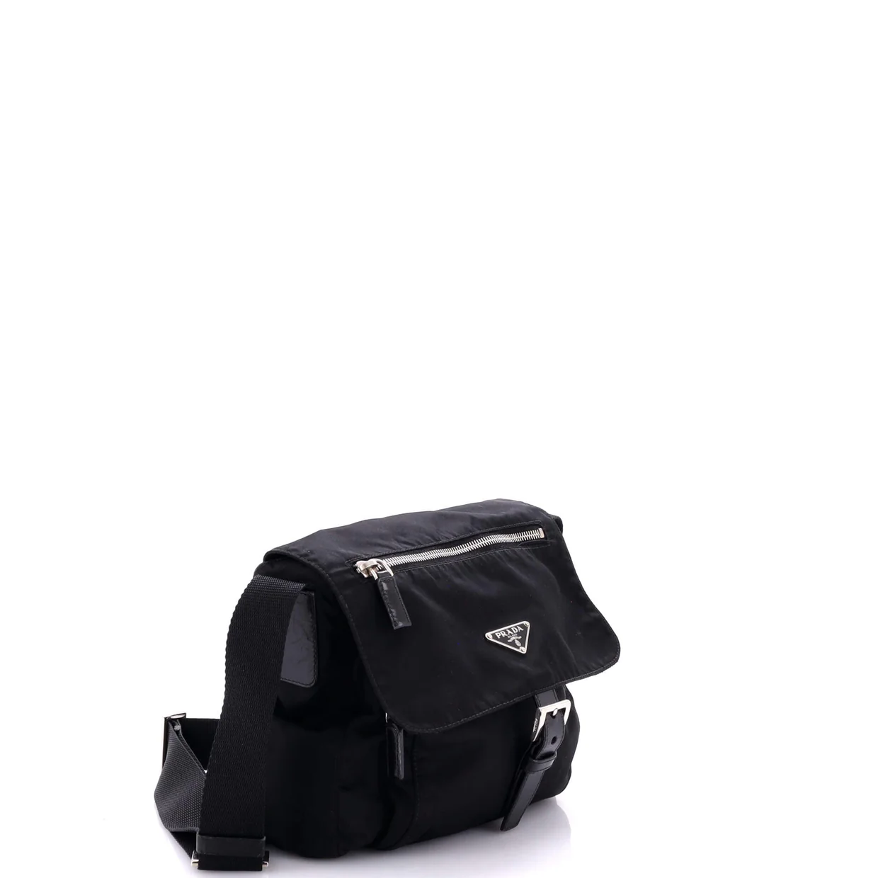 Buckle Messenger Bag Tessuto Small - Deep Luxury