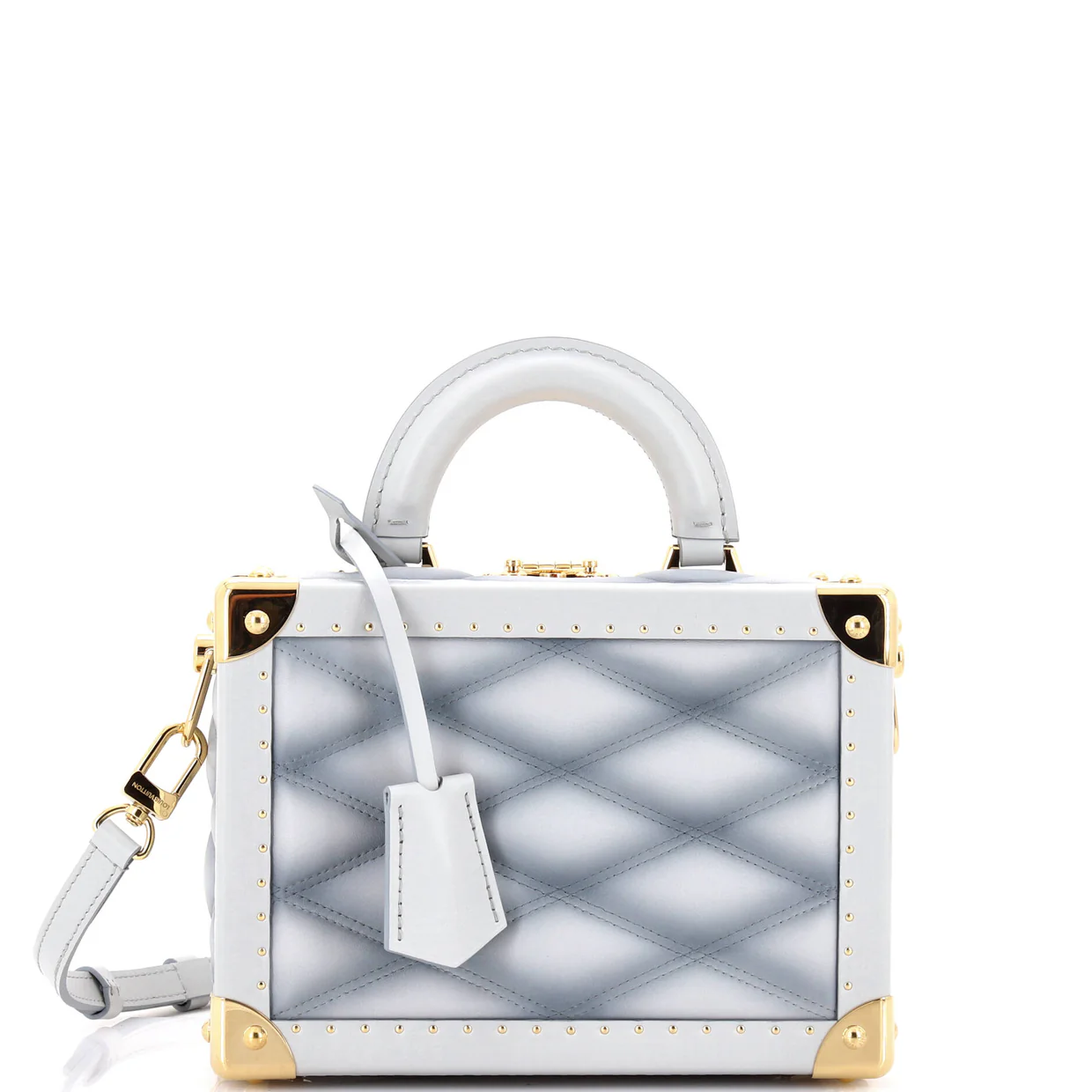 Petite Valise Handbag Malletage Leather - Deep Luxury