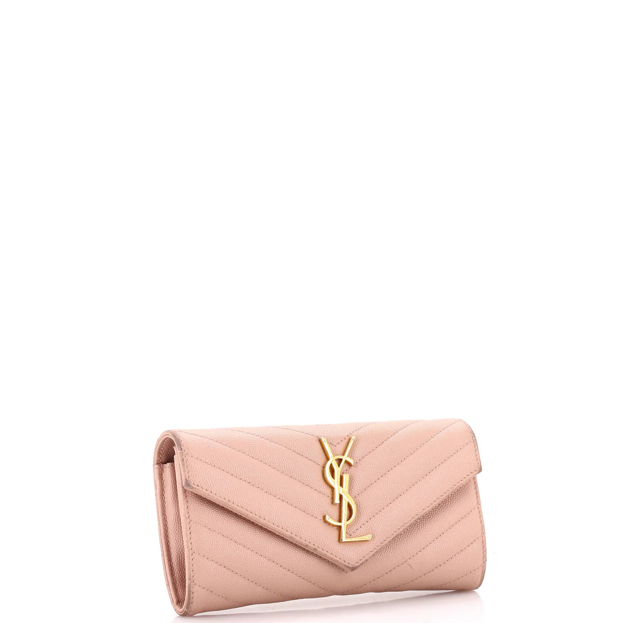 Classic Monogram Flap Wallet Matelasse Chevron Leather Large - Deep Luxury