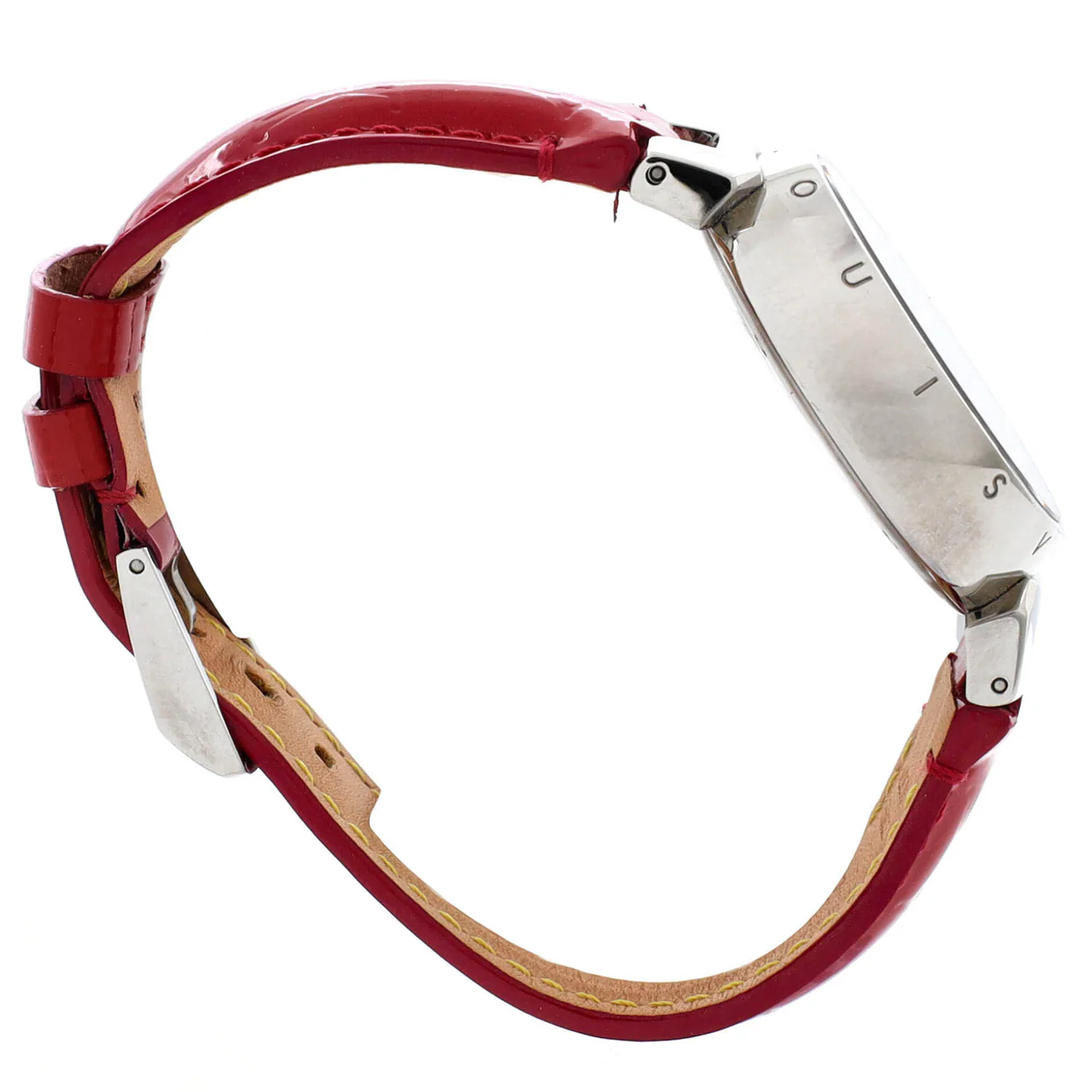 Tambour Disc Quartz Watch Stainless Steel and Monogram Vernis with Diamond Markers and Dial 34 - Deep Luxury