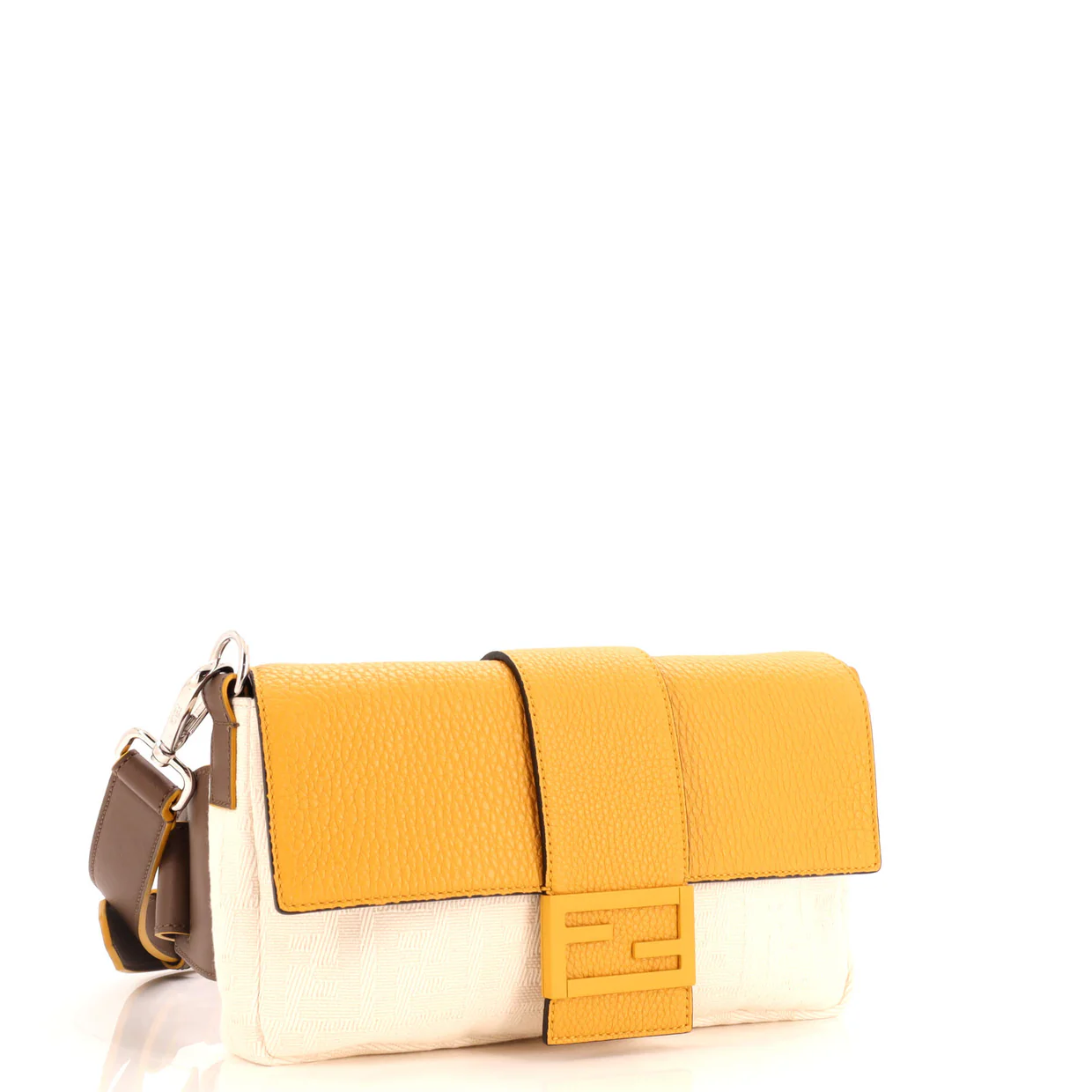 Baguette Convertible Belt Bag Zucca Canvas with Canvas and Leather Medium - Deep Luxury