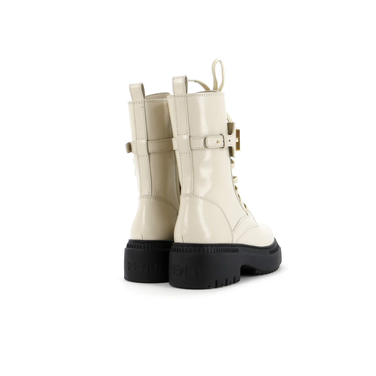 Women's Fendigraphy Biker Boots Leather - Deep Luxury