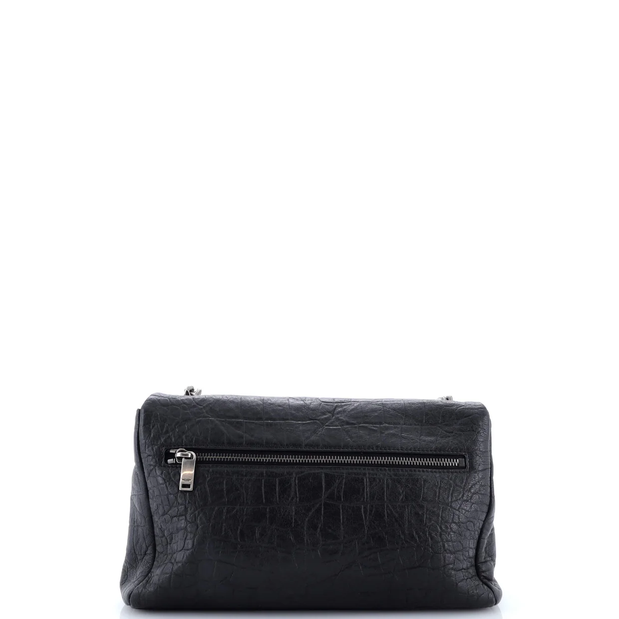 West Hollywood Shoulder Bag Crocodile Embossed Leather Medium - Deep Luxury