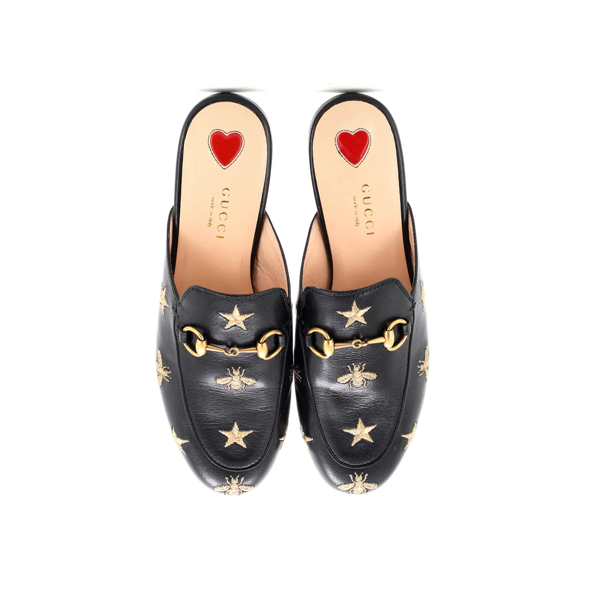 Women's Princetown Mules Embroidered Leather - Deep Luxury